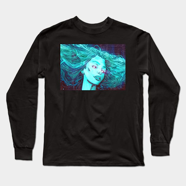 Blue Long Sleeve T-Shirt by PissCharming